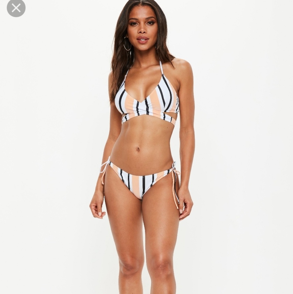 Missguided Striped Bathing Suit